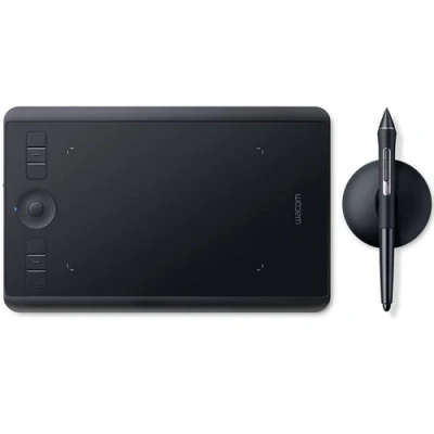 Imagen de Tableta gráfica Wacom Intuos Pro Small, USB, Bluetooth, 157 x 98 mm, Negro