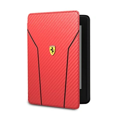 Imagen de Ferrari Carbon Funda para Kindle Paperwhite, activación y suspensión automáticas, rojo no es compatible con la versión del 2018 (10.ª generación)