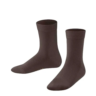 Imagen de FALKE Family K SO algodón sostenible unicolor 1 par, Calcetines Unisex niños, Marrón (Dark Brown 5230) nuevo ecológico, 27 30