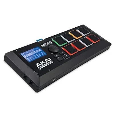 Imagen de AKAI Professional MPX8 Controlador USB MIDI y lanzador de samples portátil con 8 pads sensibles a la velocidad ranura para tarjeta SD