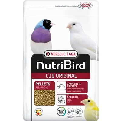 Imagen de Versele Laga C19 Original 3 kg Alimento de cría para Canarios, exóticos y Aves forestales A Base Cereales seleccionados, Frutas 50% alpiste Pellets extrusionados