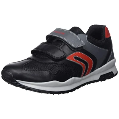 Imagen de Geox J Pavel A, Zapatillas de Deporte Niños, Multicolor (Black/Red), 24 EU