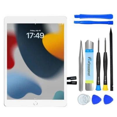 Imagen de NB+ Reemplazo de Pantalla para iPad 9ª Generación 10.2 Digitalizador Táctil 2021 Adhesivo Preinstalado (Modelo: A2602 A2603 A2604 A2605) (Blanco)