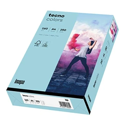 Imagen de inapa papel para impresora de colores, colores tecno Colors: 160 g/m², A4, 250 hojas, salmón