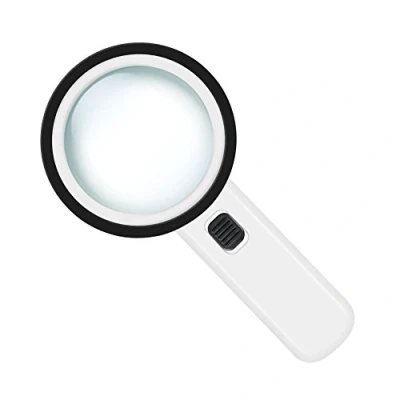 Imagen de Lupa grande de mano EVTSCAN 30X con 12 luces LED para la degeneración macular, lectura, soldadura, inspección personas mayores