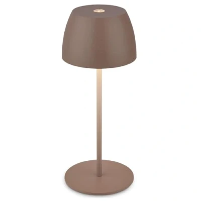 Imagen de BRILONER Mini lámpara LED de sobremesa inalámbrica IP44 táctil, regulable sin escalonamiento, batería recargable y fuente luz intercambiable, mesilla noche, 8x20 cm (DxH), arena