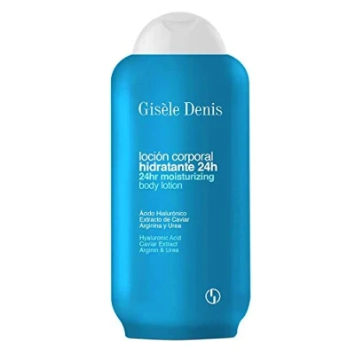 Imagen de GISÈLE DENIS Loción Corporal Hidratante 24 Horas, 400 ml, Crema de Cuerpo, Cuidado Piel, con Ácido Hialurónico, Extracto Caviar, Arginina y Urea, Regenerante Protector, Innovadora Fórmula