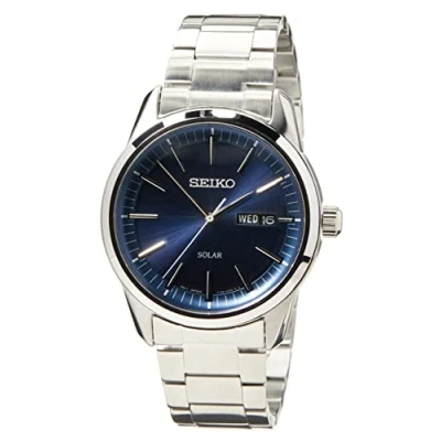 Imagen de Seiko Solar SNE525P1 Reloj para hombre, correa de metal acero inoxidable