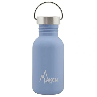 Imagen de Laken Botella de Agua Acero Inoxidable (0,50L Azul) con Tapón Vintage Reutilizable y Sostenible para Niños Adultos: Ideal Deporte, Escuela, Café