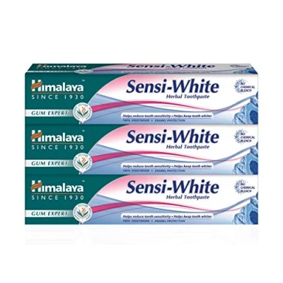 Imagen de Himalaya Herbal Sensi White Toothpaste Helps in Teeth whitening Rapid and Long Lasting Sensitivity Reliefwith Active Ingredients for Cavity ProtectionEnamel Friendly 75ml (Pack of 3)