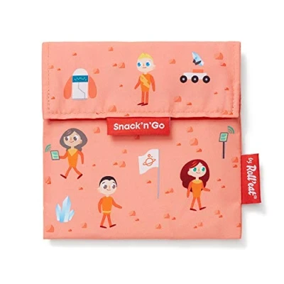 Imagen de Roll&#039;eat ® Porta Sandwich Reutilizable, Bolsa Ecológica sin BPA, Bocadillo de Color Space Snack&#039;n&#039;Go Kids