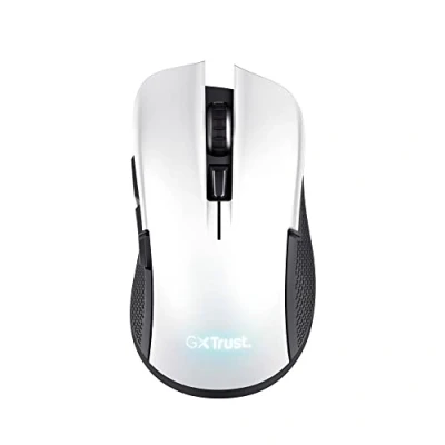 Imagen de Ratón gaming Trust GXT 923 Ybar, 6 botones, Hasta 10 m, USB C, Wireless, 7200 ppp, Blanco