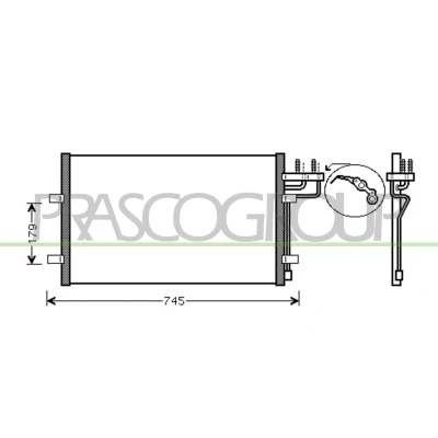 Imagen de PRASCO FD422C001 Condensador 11 Aluminio 620 FORD: Focus 2, 2 Limousine, Mk2 Furgón / Familiar