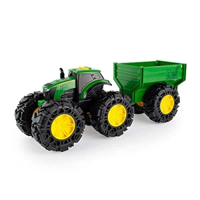 Imagen de John Deere Tomy 47353 Treads Tractor Wagon, Monster Truck Toys Wheels Green Kinderspielzeug für Jungen und Mädchen AB 3 Jahren bis zu 38cm groß