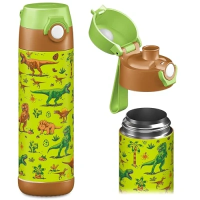 Imagen de JARLSON® botella de agua para niños &quot;MALI&quot; térmica acero inoxidable, sin BPA, a prueba fugas, infantil, 350 ml