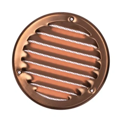 Imagen de Ø 100mm Rejilla de Ventilación con Mosquitera Rejillas Aireación Metálicas Cobre