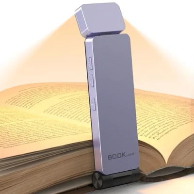 Imagen de maxtachi Luz de Lectura, 500mAh Recargable USB Lectura Libros Cama, 3 Colores y Niveles Continuamente Ajustables, Protección Ocular, Libro Regalo para los Amantes del