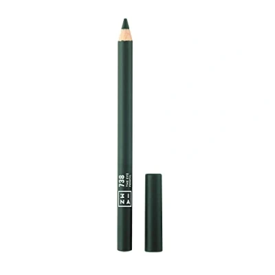 Imagen de 3INA MAKEUP The Eye Pencil 738 Verde oscuro Lápiz de ojos cremoso alta pigmentación Delineador larga duración precisión Vegan Cruelty Free