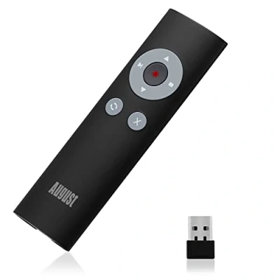 Imagen de August LP200 Puntero Rojo para Diapositivas Presentador Inalambrico Remote USB Ultraligero Powerpoint Clicker Compatible con Windows /Mac OS y Linux