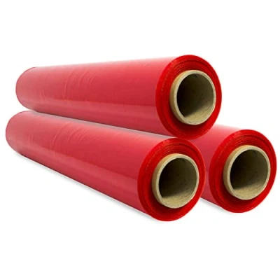 Imagen de Film de Embalaje Elástico, Plástico Rojo para Embalar, Rollo Protector Envíos y Mudanzas, 50cm hasta 400 m Estirables Ofituria (Rojo, 3 unidades)
