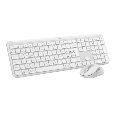 Imagen de Pack Teclado + Ratón Logitech MK950, Inalámbrico, Bluetooth/USB, Logi Bolt, Personalizable, Multidispositivo, Accesos directos, Windows/Mac, Blanco