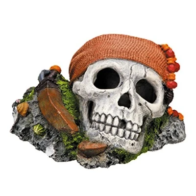 Imagen de Nobby Adornos de Acuario Calavera Pirata, 14,5 x 12,5 8,5 cm