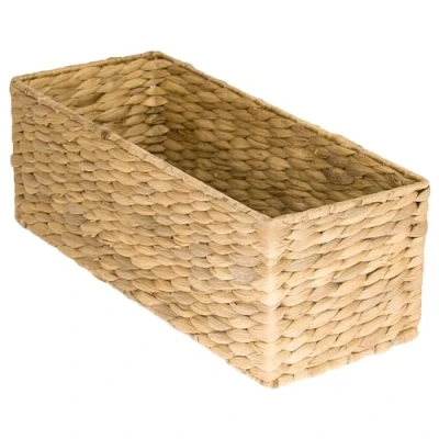 Imagen de HMF cesta de almacenamiento para baño, trenzada jacinto agua algas marinas, 38 x 15 14 cm