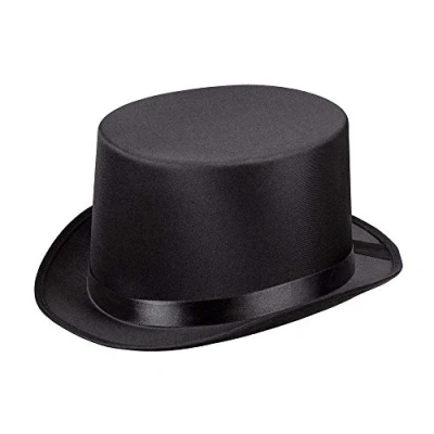 Imagen de Boland sombrero de gala, copa, ribeteado, elegante, fieltro, años 20, gatsby, carnaval, halloween, disfraces, fiesta temática, disfraz, teatro