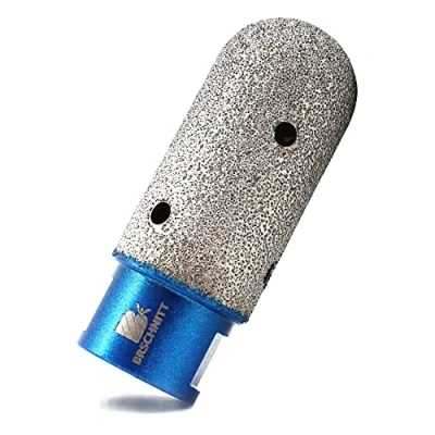 Imagen de BRSCHNITT Broca de núcleo seco 1 pulgada para ampliar la forma agujeros existentes porcelana, cerámica dura, granito, sierra diamante mármol con rosca M14 (25 mm) azul