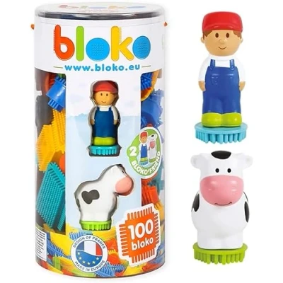 Imagen de BLOKO Tubo de 100 2 Figuras 3D Firme Desde 12 Meses Fabricado en Europa Juguete construcción 1 Edad 503662