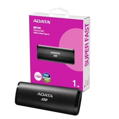 Imagen de Adata Se760 256 Gb Ssd, Negro, Usb C 3.2 Gen 2 Unidad de Disco Duro Externo