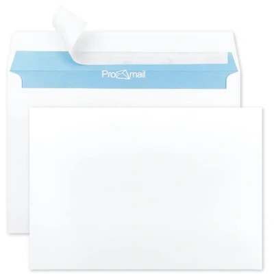 Imagen de Netuno 100 sobres blancos DIN c6 114 x 162 mm 90 g sin ventana de papel adhesivo primera calidad para empresas con impresión interna sobre oficina