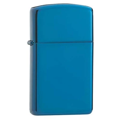Imagen de Zippo Slim Sapphire Lighter Mechero, color zafiro