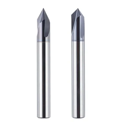Imagen de SpeTool fresa de grabado 6 mm, vástago 60 grados y 90 grados, VHM, 3 flautas, punzones grabado, fresadora madera CNC, para superior con revestimiento TiAlN
