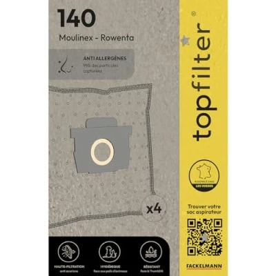 Imagen de Top Filter 64140 Bolsa para aspiradora Rowenta Silence Force (30 x 26 0,1 cm, no tejido)