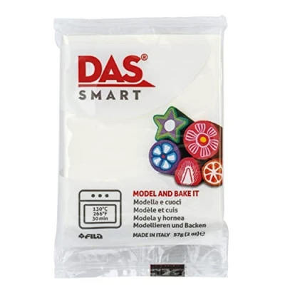 Imagen de DAS Smart, Pasta para modelar que se endurece al horno, 57g, Blanco