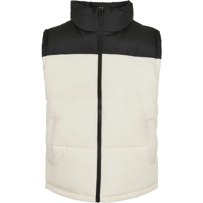 Imagen de Urban Classics Block Puffer VEST Chaleco, Hombre, Talla: XL, Black/whitesand
