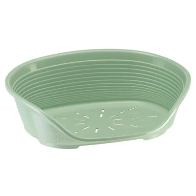 Imagen de Ferplast Cama para Perros y Gatos, de plástico Extra pequeña, Lavable, Transpirable Antideslizante, Perro Siesta Deluxe, 43 x 28 17,5 cm, Color Verde