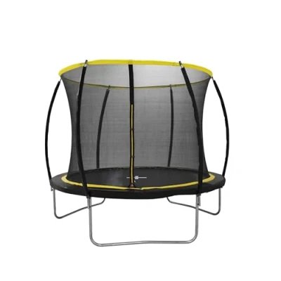 Imagen de Dunlop Trampolín de 6 pies 183 x 50 cm Cama elástica jardín con Red Seguridad 200 Infantil Máx. 80 kg Negro/Amarillo
