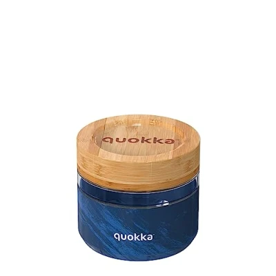Imagen de Quokka Deli Unknown 500 ML Recipiente Hermetico Para Comida De Cristal Con Tapa Bambu Y Funda Siliciona