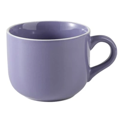 Imagen de taza grande de 600 ml, café cerámica, tamaño grande, capuchino, cereales con asa XXL
