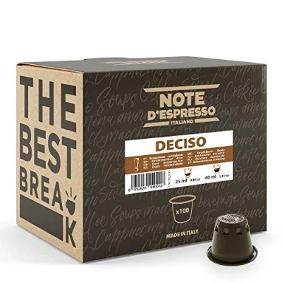 Imagen de Note d&#039;Espresso Deciso Cápsulas de Café Compatibles con Cafeteras NESPRESSO* 100 caps