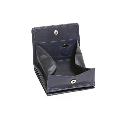 Imagen de LEAS Cartera Monedero de Piel, Estilo Box para señores y señoras, Piel auténtica, Azul Special Edition&#039;&#039;