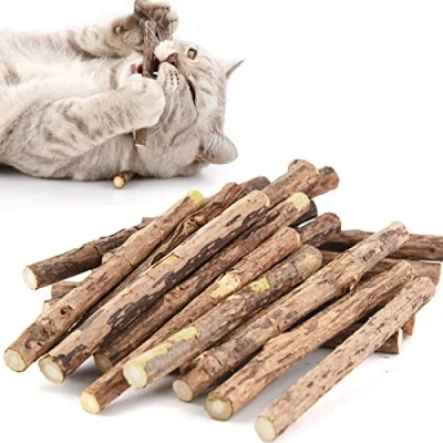 Imagen de onebarleycorn Palitos de Catnip para Gatos,Catnip Juguetes Gatos Hierba Juguete morder Gato Natural Matatabi Dental (20PCS)