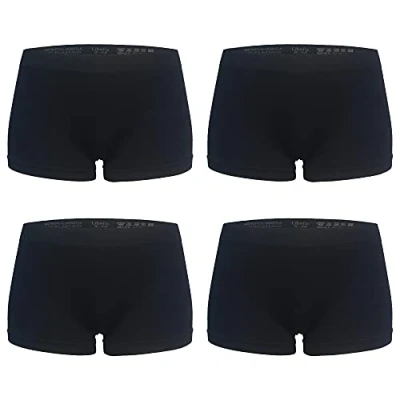 Imagen de Libella Paquete de 4 Culotte Bragas Boxer Mujer Short Microfibra Sin Costuras 3908 BL 2XL/3XL