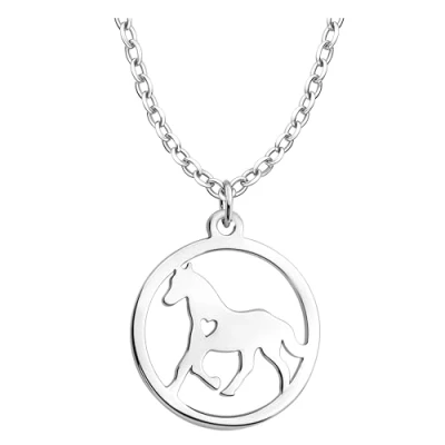 Imagen de Sofia Milani Collar para Mujeres en Plata de Ley 925 Colgante Caballo Circular N0702