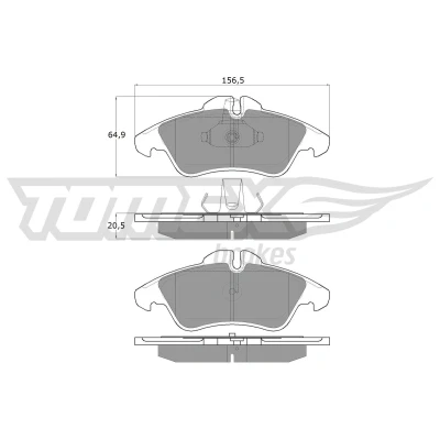 Imagen de TOMEX brakes TX 10 93 Juego de pastillas freno Eje delantero preparado para indicador desgaste MERCEDES BENZ: Vito Furgón, Bus