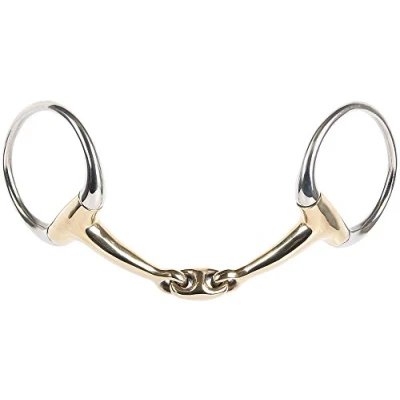 Imagen de Harry&#039;s Horse Eggbutt anatómicamente de doble articulación 12,5 plata / oro