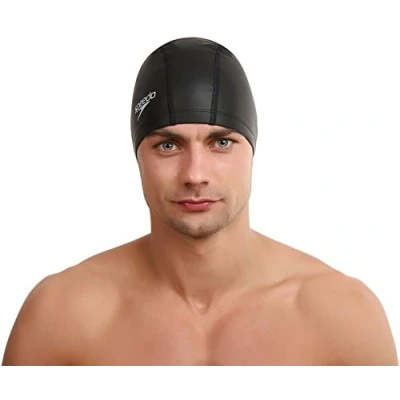Imagen de Speedo Pace Cap Gorro de natación Unisex Adulto, Negra, Talla Única
