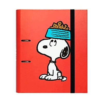 Imagen de Grupo Erik Carpeta 2 anillas premium Snoopy Archivador A4 tapa dura/Carpeta Vuelta al cole material escolar